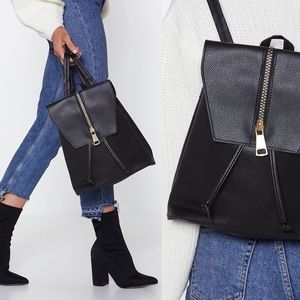 Nasty Gal Faux Leather Backpack